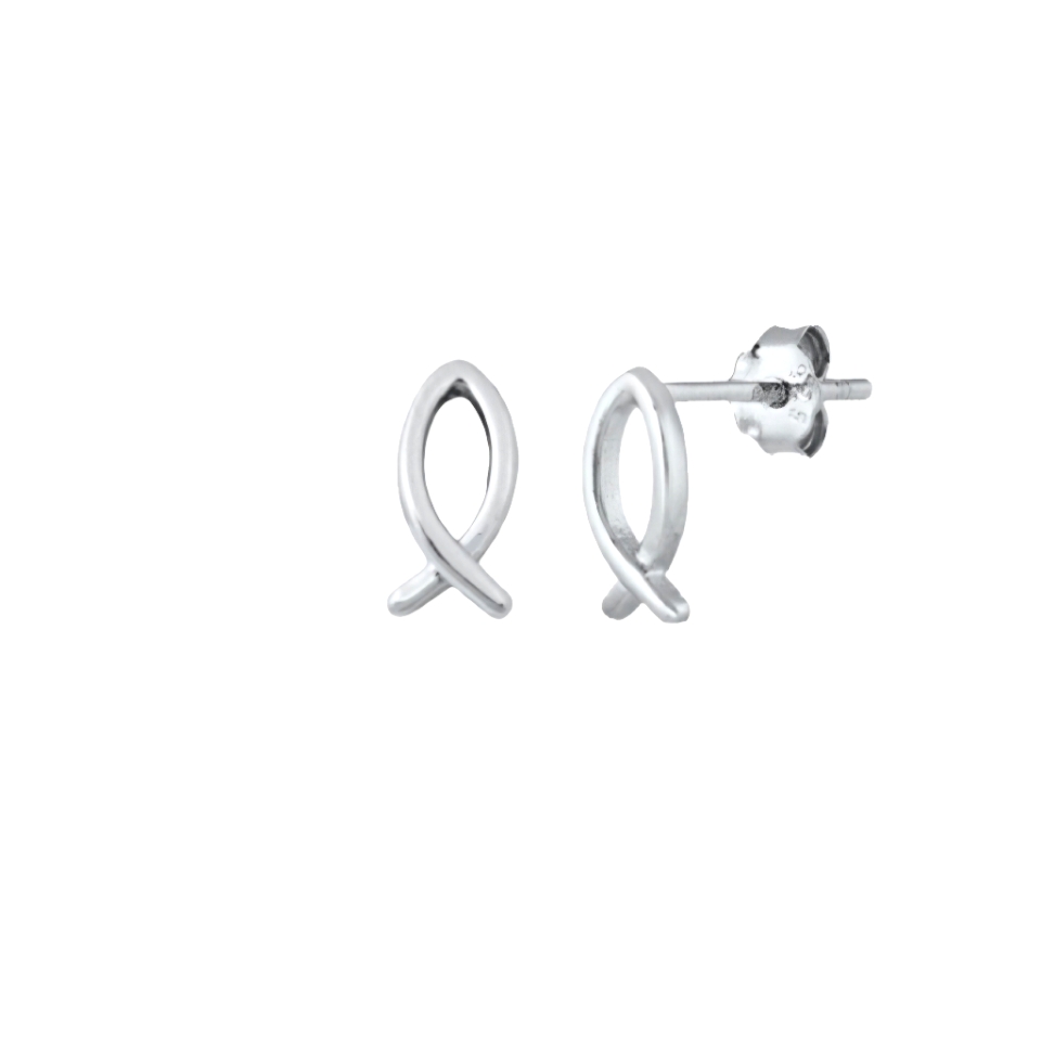 Christian Fish Stud Earrings 16$
